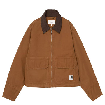 Carhartt WIP Womens Prescott Jacket Hamilton Brown / Tobacco Garment Dyed - Parasol Store