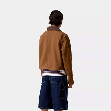 Carhartt WIP Womens Prescott Jacket Hamilton Brown / Tobacco Garment Dyed - Parasol Store