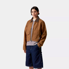 Carhartt WIP Womens Prescott Jacket Hamilton Brown / Tobacco Garment Dyed - Parasol Store