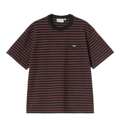 Carhartt WIP Womens S/S Essy T-Shirt Essy Stripe Black / Amarone