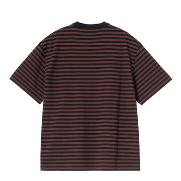 Carhartt WIP Womens S/S Essy T-Shirt Essy Stripe Black / Amarone