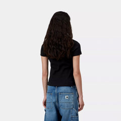 Carhartt WIP Womens S/S Small Heart Patch T-Shirt Black / Black