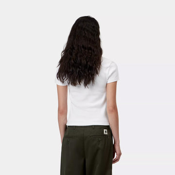 Carhartt WIP Womens S/S Small Heart Patch T-Shirt White / Black