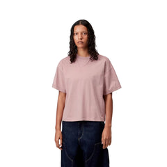Carhartt WIP Womens S/S Benton T-Shirt Glassy Pink Garment Dyed - Parasol Store