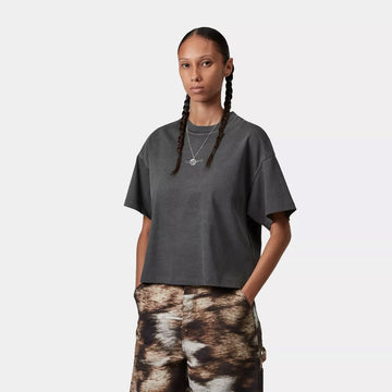 Carhartt WIP Womens S/S Benton T-Shirt Graphite Garment Dyed