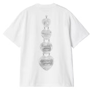 Carhartt WIP Womens S/S Hartt Chain T-Shirt White - Parasol Store