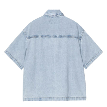 Carhartt WIP Womens S/S Lovilia Shirt Blue Stone Bleached