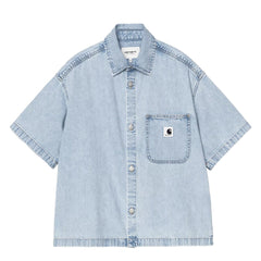 Carhartt WIP Womens S/S Lovilia Shirt Blue Stone Bleached