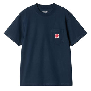 Carhartt WIP Womens S/S Pocket Heart T-Shirt Ink / Red - Parasol Store