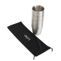 Chillys Stackable Cups Set of 4 300ml Stainless Steel - Parasol Store