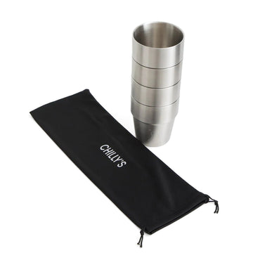 Chillys Stackable Cups Set of 4 300ml Stainless Steel - Parasol Store