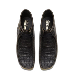 Clarks Originals Wallabee Boot Black Crocodile - Parasol Store
