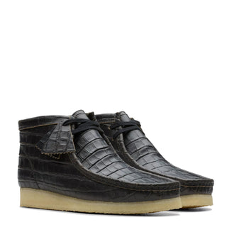 Clarks Originals Wallabee Boot Black Crocodile - Parasol Store