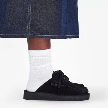 Clarks Originals Womens DSRT Nomad Mule Black Suede - Parasol Store