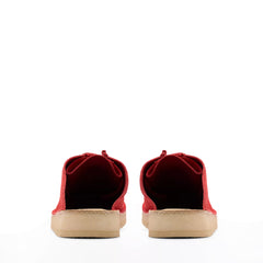 Clarks Originals Womens DSRT Nomad Mule Red Suede - Parasol Store