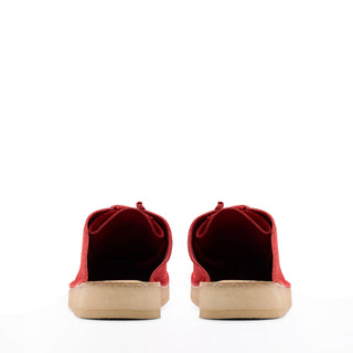 Clarks Originals Womens DSRT Nomad Mule Red Suede - Parasol Store
