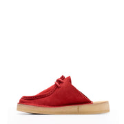Clarks Originals Womens DSRT Nomad Mule Red Suede - Parasol Store