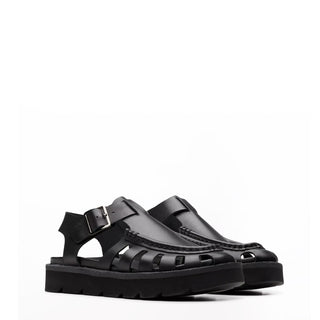 Clarks Originals Womens Meadow Buckle Black Leather - Parasol Store