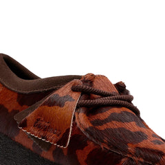 Clarks Originals Womens Wallabee Brown Cow Print - Parasol Store