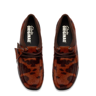 Clarks Originals Womens Wallabee Brown Cow Print
