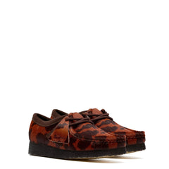 Clarks Originals Womens Wallabee Brown Cow Print - Parasol Store