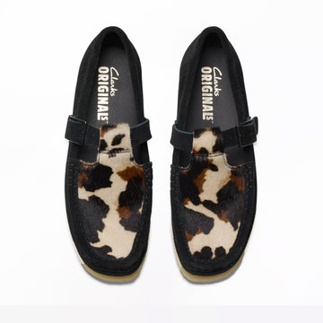 Clarks Originals Womens Wallabee T Bar Black Interest - Parasol Store
