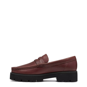Clarks Originals Womens Yukoner Penny Shoe Mahogany Leather