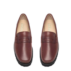 Clarks Originals Womens Yukoner Penny Shoe Mahogany Leather