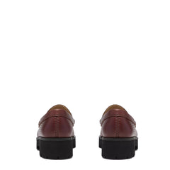 Clarks Originals Womens Yukoner Penny Shoe Mahogany Leather