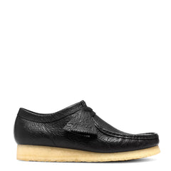 Clarks Wallabee Shoe Black Embossed