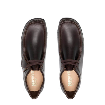 Clarks Wallabee Shoe Dark Brown Leather