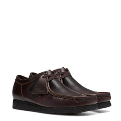 Clarks Wallabee Shoe Dark Brown Leather