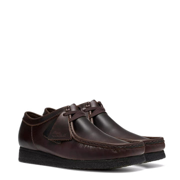 Clarks Wallabee Shoe Dark Brown Leather