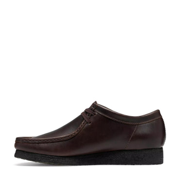 Clarks Wallabee Shoe Dark Brown Leather