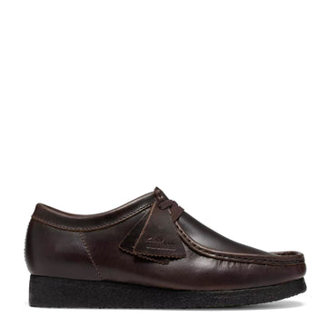 Clarks Wallabee Shoe Dark Brown Leather