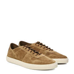 Common Projects BBall Slim Deconstructed Suede Trainer Taupe