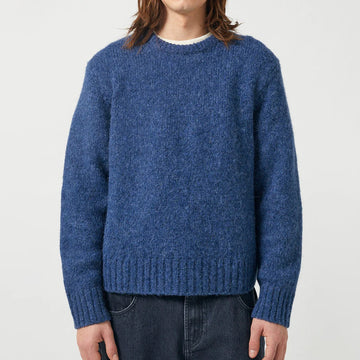 Corridor Alpaca Crewneck Knit Indigo - Parasol Store