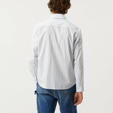 Corridor Berg Stripe L/S Shirt White / Blue