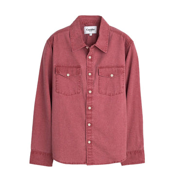 Corridor Pigment Dye Canvas L/S Shirt Red - Parasol Store