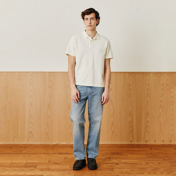 Corridor Pique Polo S/S Shirt White - Parasol Store