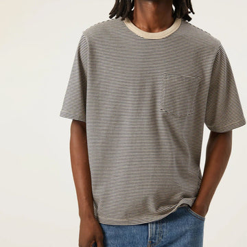 Corridor Stripe S/S Tee Navy - Parasol Store
