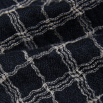 Corridor Wavy Linen S/S Shirt Navy - Parasol Store
