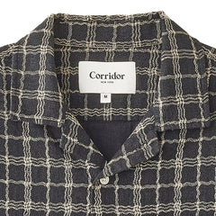 Corridor Wavy Linen S/S Shirt Navy - Parasol Store