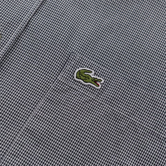 Lacoste Regular Fit Gingham Poplin Shirt White / Navy Blue - Parasol Store