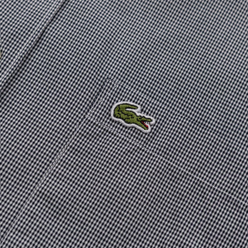 Lacoste Regular Fit Gingham Poplin Shirt White / Navy Blue - Parasol Store