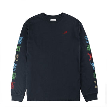 Damson Madder Winter Solstice L/S Tee Charcoal - Parasol Store