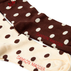 Damson Madder 2 Pack Socks Choc / Ecru Multi