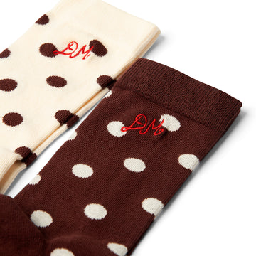 Damson Madder 2 Pack Socks Choc / Ecru Multi