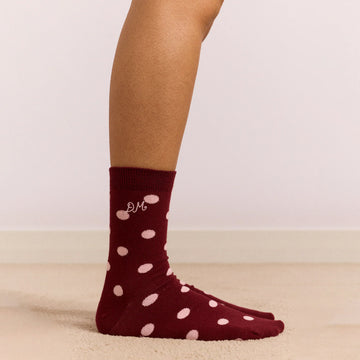 Damson Madder 2 Pack Socks Pink / Burg Spot Multi