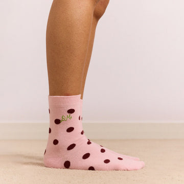 Damson Madder 2 Pack Socks Pink / Burg Spot Multi